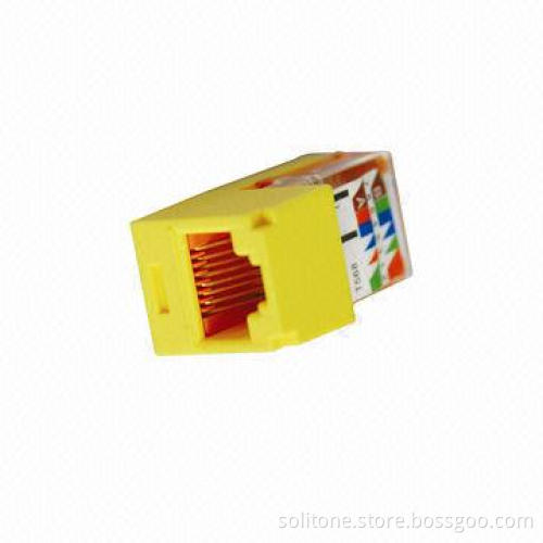 Cat5e Keystone Jack, Fits for RJ45 Plug (90°)